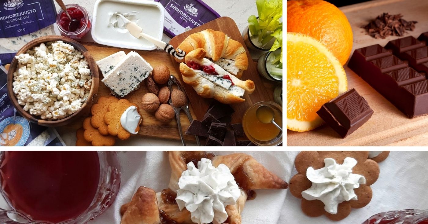 Joulun ja uuden vuoden jälkiruoat – sinihomejuustot ja jouluiset makuyhdistelmät Herkkutilan juustoille