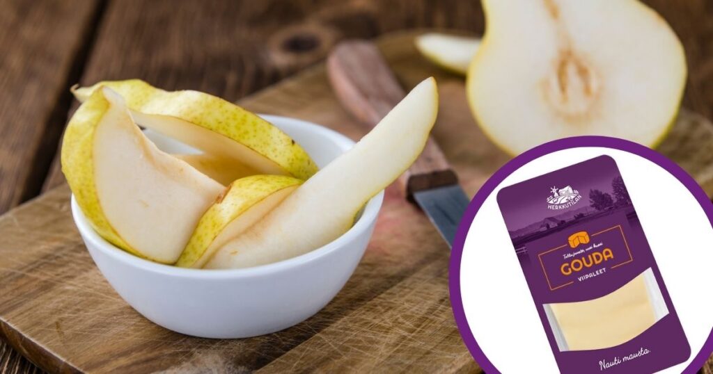 Gouda -juuston makupariksi sopii täydellisesti päärynä.