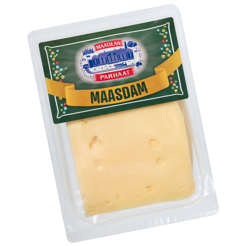 Maasdamjuusto viipaloitu